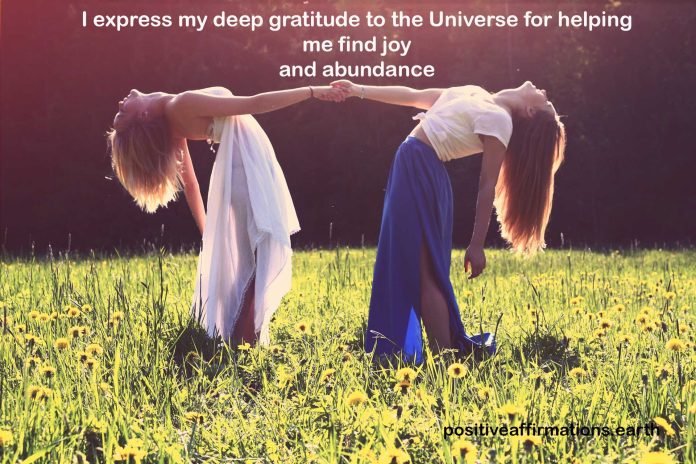 Deep gratitude to the Universe